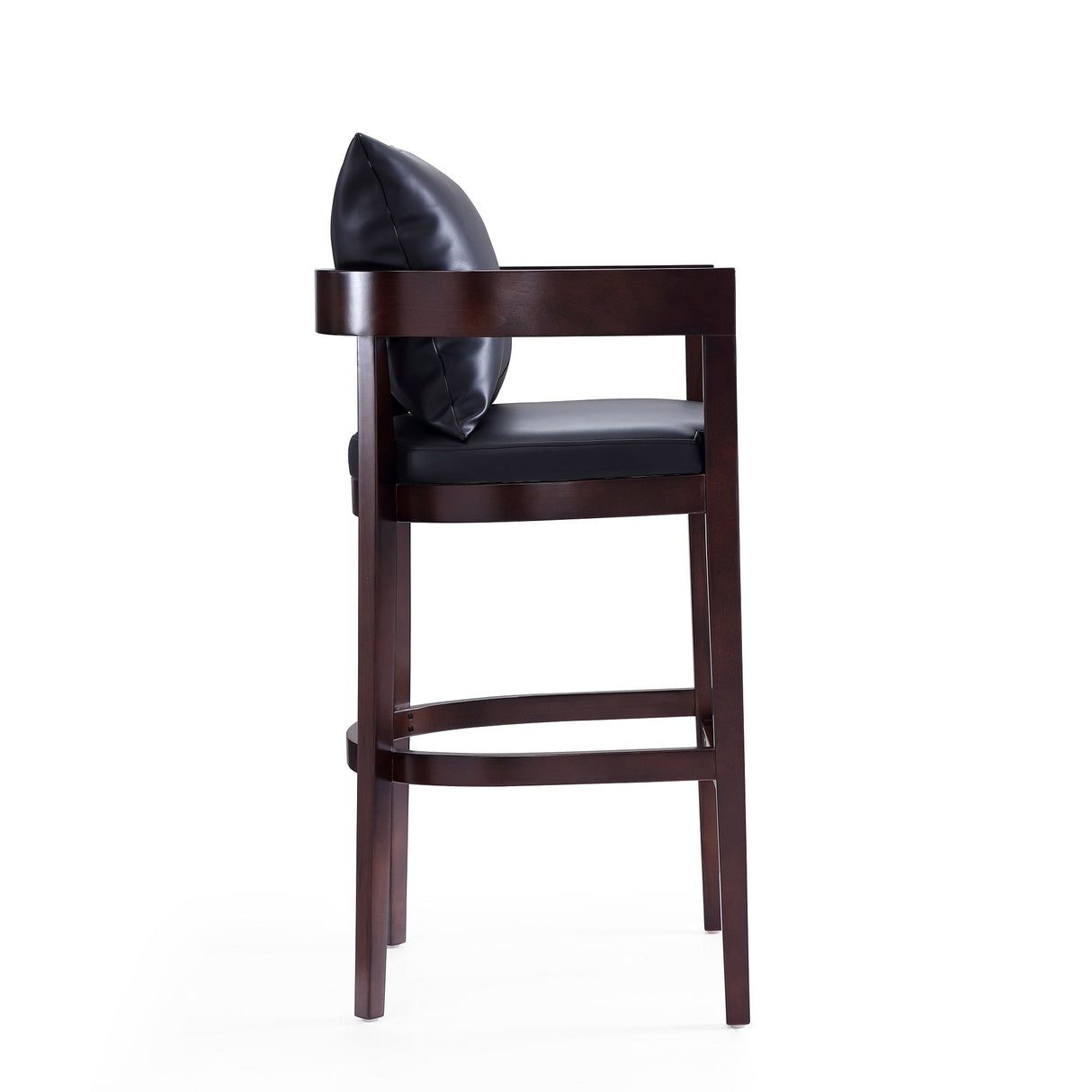 Ritz Barstool in Black and Dark Walnut (set of 3) by Manhattan Comfort at Eve Furniture