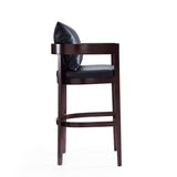 Ritz Barstool in Black and Dark Walnut (set of 3) by Manhattan Comfort at Eve Furniture