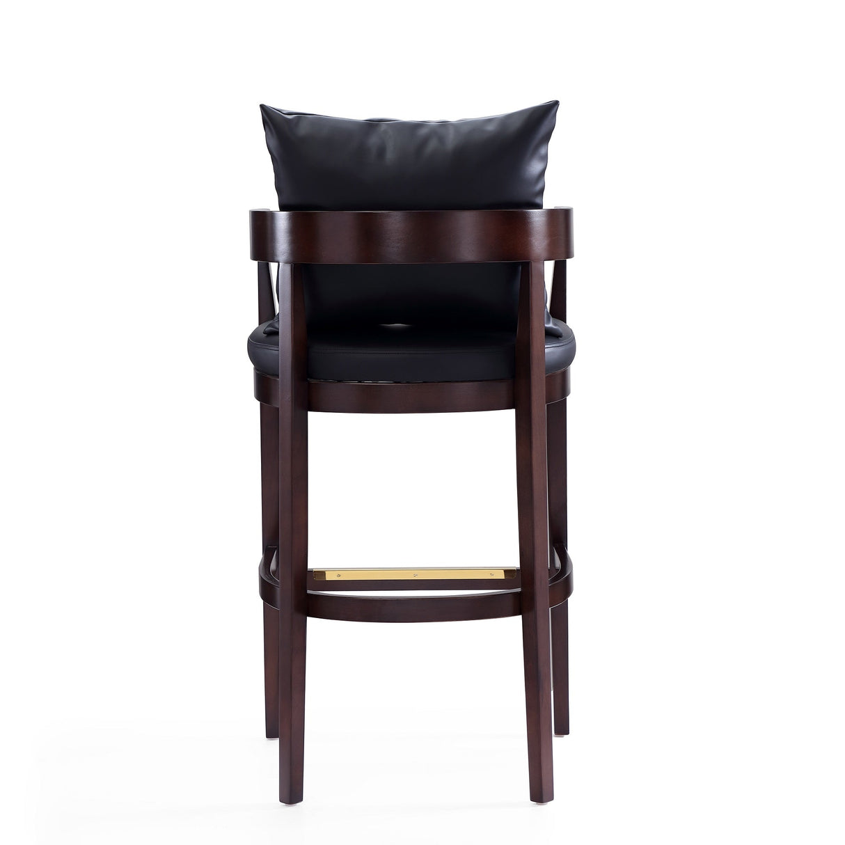 Ritz Barstool in Black and Dark Walnut (set of 3) by Manhattan Comfort at Eve Furniture