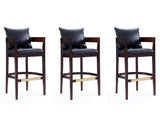 Ritz Barstool in Black and Dark Walnut (set of 3) by Manhattan Comfort at Eve Furniture