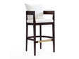 Ritz Barstool in Ivory and Dark Walnut by Manhattan Comfort at Eve Furniture
