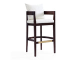 Ritz Barstool in Ivory and Dark Walnut by Manhattan Comfort at Eve Furniture
