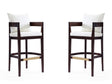 Ritz Barstool in Ivory and Dark Walnut (set of 2) by Manhattan Comfort at Eve Furniture
