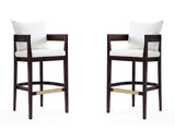 Ritz Barstool in Ivory and Dark Walnut (set of 2) by Manhattan Comfort at Eve Furniture