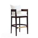 Ritz Barstool in Ivory and Dark Walnut (set of 3) by Manhattan Comfort at Eve Furniture