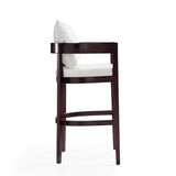 Ritz Barstool in Ivory and Dark Walnut (set of 3) by Manhattan Comfort at Eve Furniture