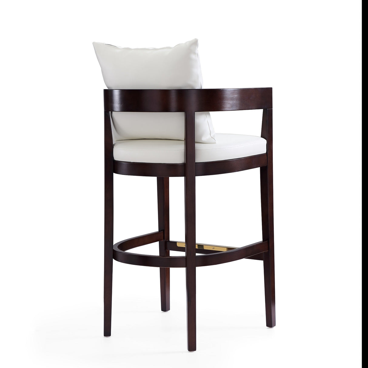 Ritz Barstool in Ivory and Dark Walnut (set of 3) by Manhattan Comfort at Eve Furniture