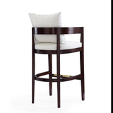 Ritz Barstool in Ivory and Dark Walnut (set of 3) by Manhattan Comfort at Eve Furniture