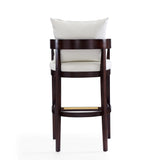 Ritz Barstool in Ivory and Dark Walnut (set of 3) by Manhattan Comfort at Eve Furniture