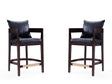 Ritz Counter Stool in Black and Dark Walnut (set of 2) by Manhattan Comfort at Eve Furniture
