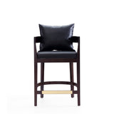 Ritz Counter Stool in Black and Dark Walnut (set of 3) by Manhattan Comfort at Eve Furniture