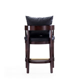 Ritz Counter Stool in Black and Dark Walnut (set of 3) by Manhattan Comfort at Eve Furniture