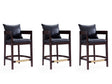 Ritz Counter Stool in Black and Dark Walnut (set of 3) by Manhattan Comfort at Eve Furniture