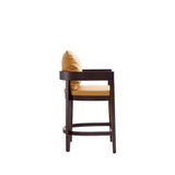 Ritz Counter Stool in Camal and Dark Walnut by Manhattan Comfort at Eve Furniture