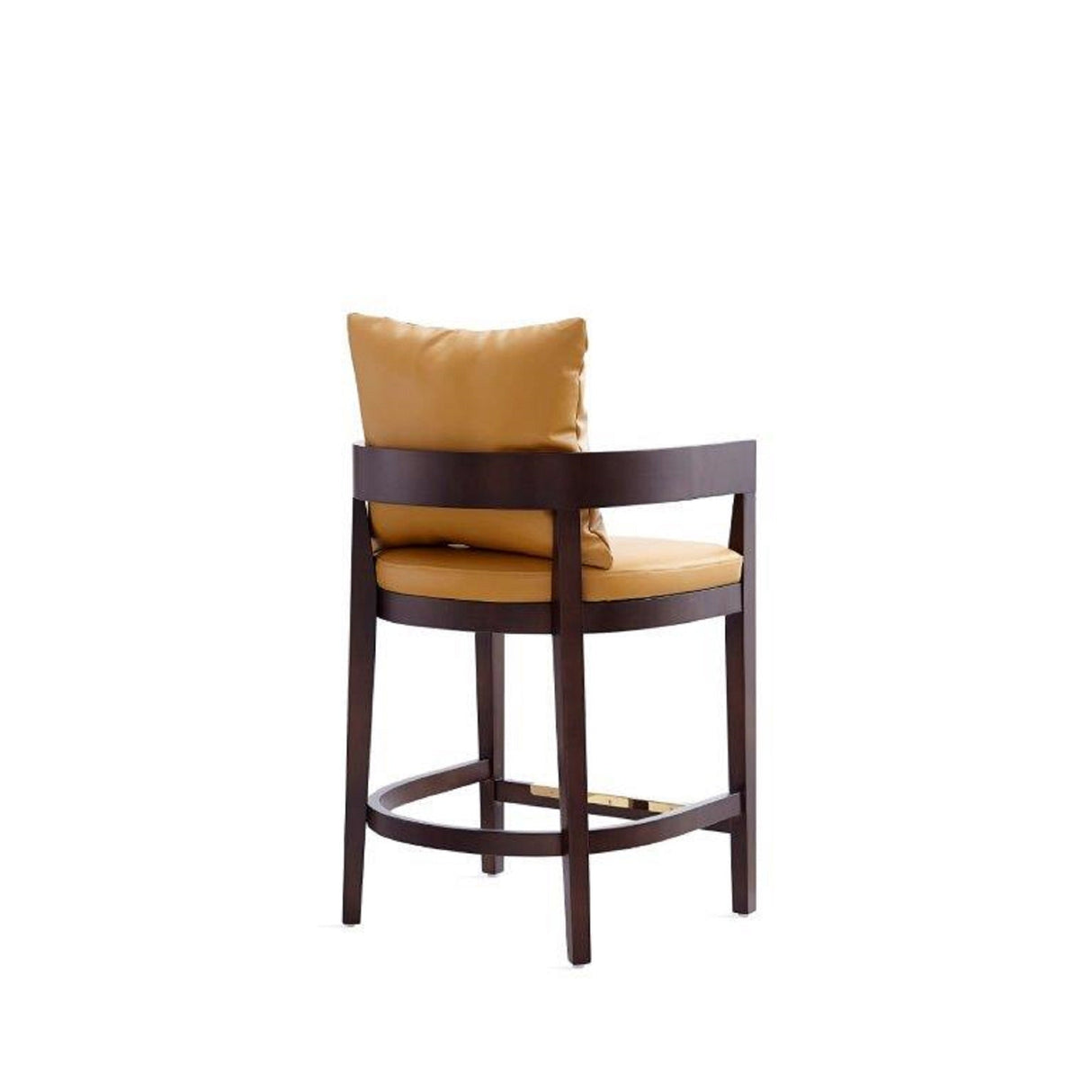 Ritz Counter Stool in Camal and Dark Walnut by Manhattan Comfort at Eve Furniture