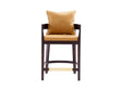 Ritz Counter Stool in Camal and Dark Walnut by Manhattan Comfort at Eve Furniture
