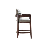 Ritz Counter Stool in Grey and Dark Walnut by Manhattan Comfort at Eve Furniture