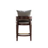 Ritz Counter Stool in Grey and Dark Walnut by Manhattan Comfort at Eve Furniture