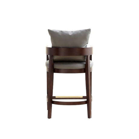 Ritz Counter Stool in Grey and Dark Walnut by Manhattan Comfort at Eve Furniture