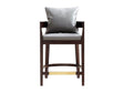 Ritz Counter Stool in Grey and Dark Walnut by Manhattan Comfort at Eve Furniture