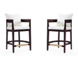 Ritz Counter Stool in Ivory and Dark Walnut (set of 2) by Manhattan Comfort at Eve Furniture