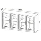 Riva Black 4-door Dining Sideboard Buffet Storage Credenza by Coaster at Eve Furniture
