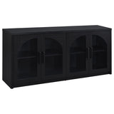 Riva Black 4-door Dining Sideboard Buffet Storage Credenza by Coaster at Eve Furniture