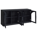 Riva Black 4-door Dining Sideboard Buffet Storage Credenza by Coaster at Eve Furniture