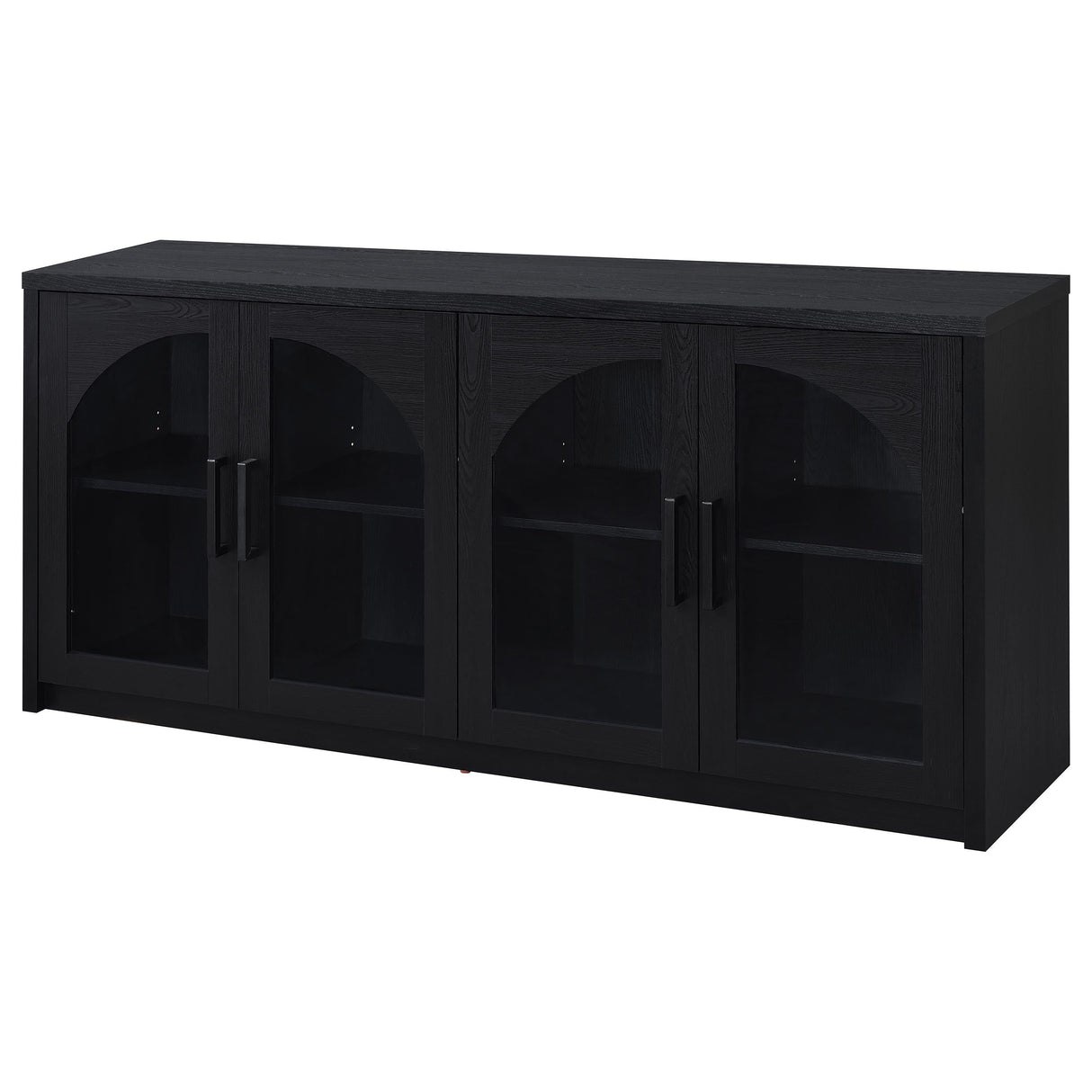 Riva Black 4-door Dining Sideboard Buffet Storage Credenza by Coaster at Eve Furniture