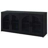 Riva Black 4-door Dining Sideboard Buffet Storage Credenza by Coaster at Eve Furniture