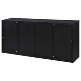 Riva Black 4-door Dining Sideboard Buffet Storage Credenza by Coaster at Eve Furniture