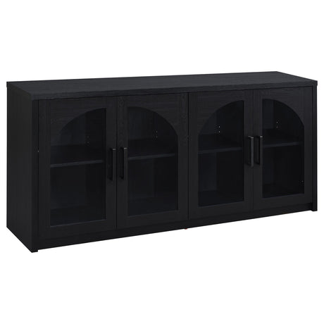 Riva Black 4-door Dining Sideboard Buffet Storage Credenza by Coaster at Eve Furniture