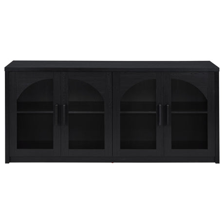 Riva Black 4-door Dining Sideboard Buffet Storage Credenza by Coaster at Eve Furniture