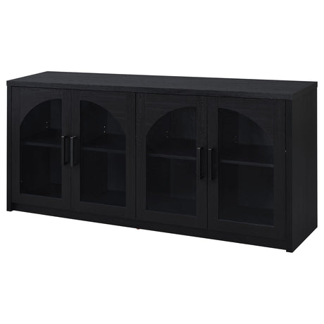 Riva Black 4-door Dining Sideboard Buffet Storage Credenza by Coaster at Eve Furniture
