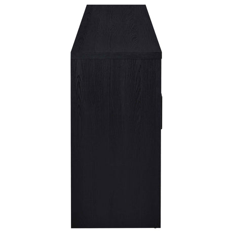 Riva Black 4-door Dining Sideboard Buffet Storage Credenza by Coaster at Eve Furniture