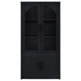 Riva Black 4-Door Tall Accent Display Cabinet with LED Lighting by Coaster at Eve Furniture