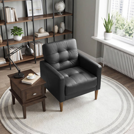 Riva Black Accent Chair by Homelegance at Eve Furniture