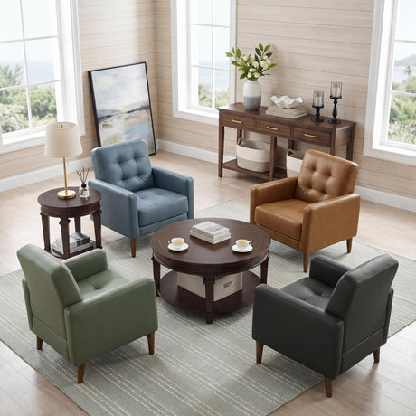 Riva Blue Accent Chair by Homelegance at Eve Furniture