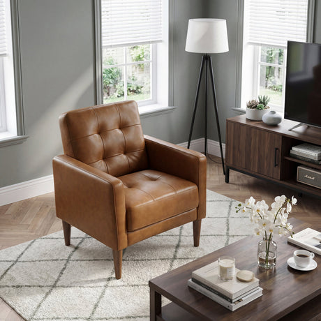 Riva Camel Accent Chair by Homelegance at Eve Furniture