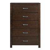 Riva Five Drawer Chest in Chocolate Brown by Modus Furniture at Eve Furniture