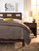 Riva One Drawer Nightstand in Chocolate Brown by Modus Furniture at Eve Furniture