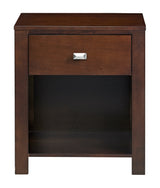 Riva One Drawer Nightstand in Chocolate Brown by Modus Furniture at Eve Furniture