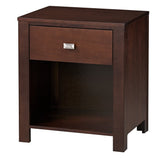 Riva One Drawer Nightstand in Chocolate Brown by Modus Furniture at Eve Furniture