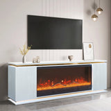 Riva White Fireplace by New Era Innovations at Eve Furniture