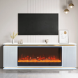 Riva White Fireplace by New Era Innovations at Eve Furniture