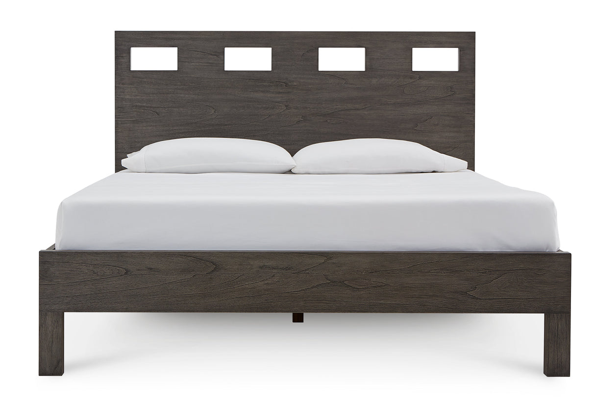 Riva Wood California King Bed in Sharkskin by Modus Furniture at Eve Furniture