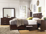 Riva Wood California King Storage Bed in Chocolate Brown by Modus Furniture at Eve Furniture