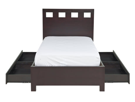 Riva Wood California King Storage Bed in Espresso by Modus Furniture at Eve Furniture