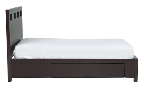 Riva Wood California King Storage Bed in Espresso by Modus Furniture at Eve Furniture
