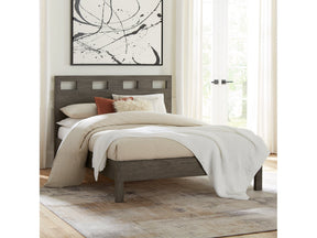 Riva Wood Eastern King Bed in Sharkskin by Modus Furniture at Eve Furniture